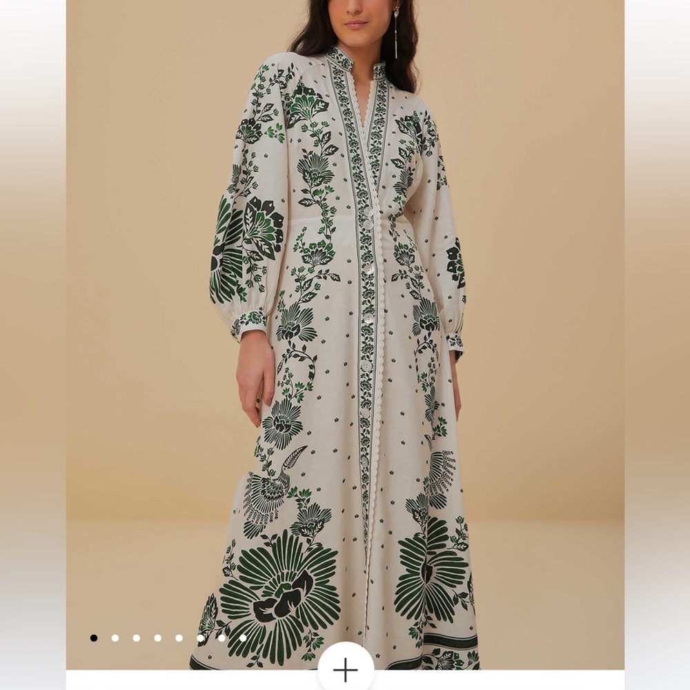 Forest Soul Off-White Maxi Dress